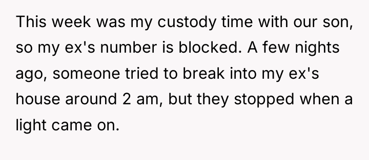 This week was my custody time with our son, so...