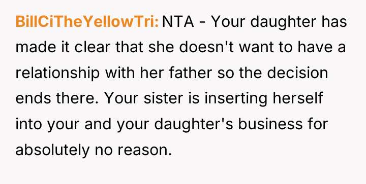 BillCiTheYellowTri NTA - Your daughter has made it clear that...