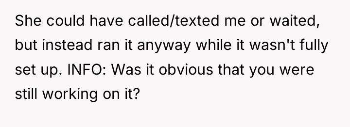 She could have called/texted me or waited, but instead ran...