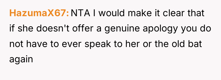 HazumaX67 NTA I would make it clear that if she...