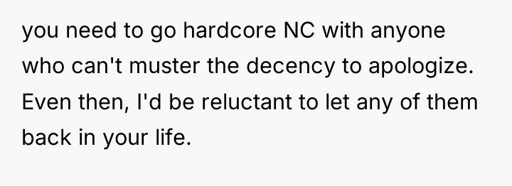 you need to go hardcore NC with anyone who can't...