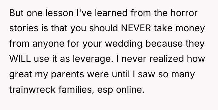 But one lesson I've learned from the horror stories is...
