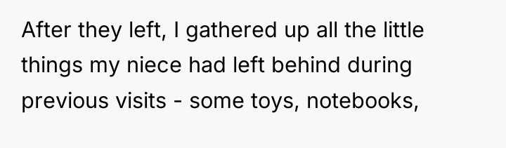 After they left, I gathered up all the little things...