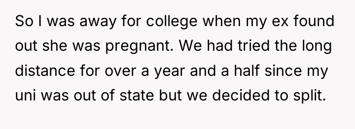 So I was away for college when my ex found...