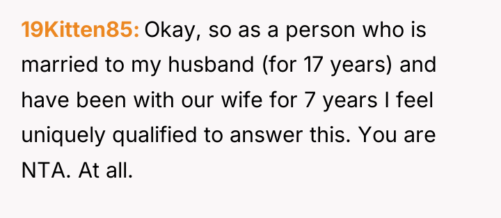 19Kitten85 Okay, so as a person who is married to...