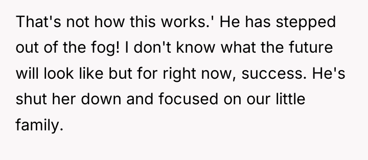 That's not how this works.' He has stepped out of...