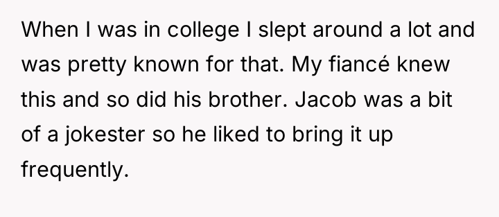 When I was in college I slept around a lot...