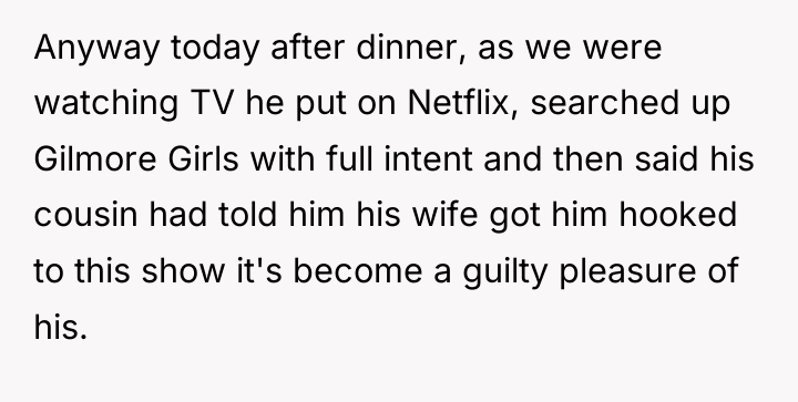 Anyway today after dinner, as we were watching TV he...
