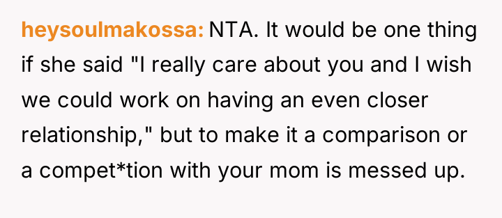 heysoulmakossa NTA. It would be one thing if she said...