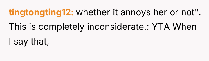 tingtongting12 whether it annoys her or not". This is completely...