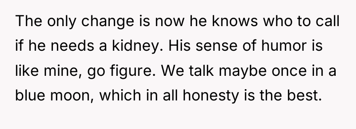 The only change is now he knows who to call...