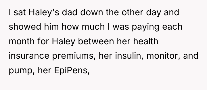 I sat Haley's dad down the other day and showed...