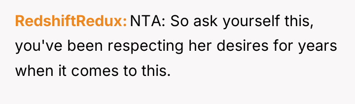 RedshiftRedux NTA: So ask yourself this, you've been respecting her...