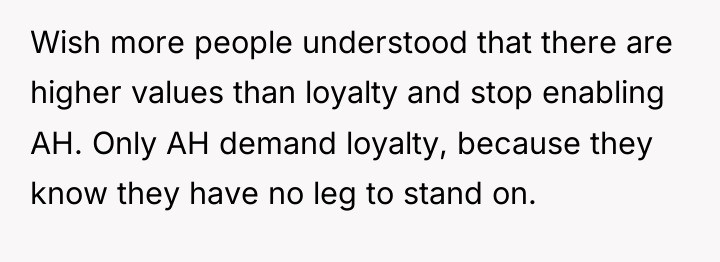 Wish more people understood that there are higher values than...