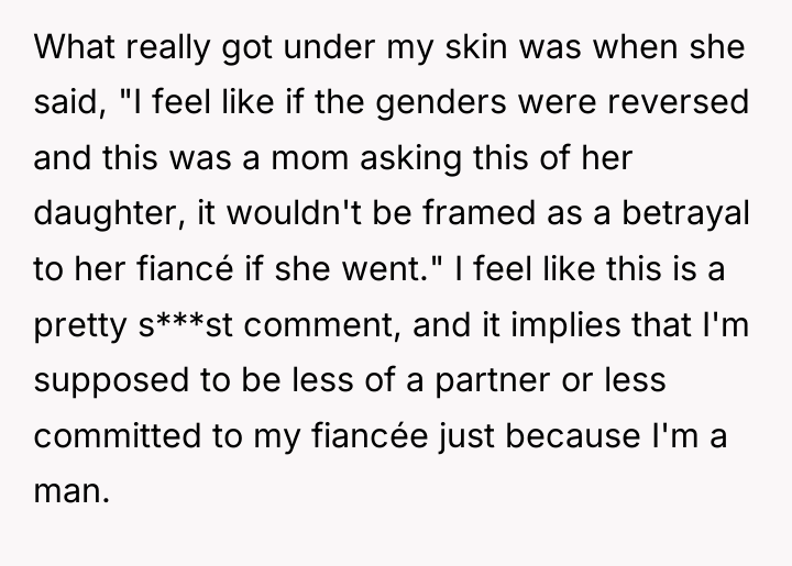 What really got under my skin was when she said,...