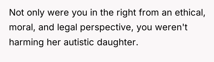 Not only were you in the right from an ethical,...