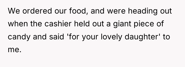 We ordered our food, and were heading out when the...