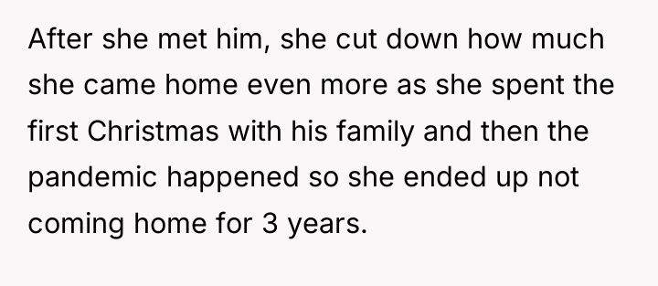 After she met him, she cut down how much she...