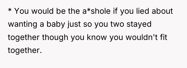 * You would be the a*shole if you lied about...