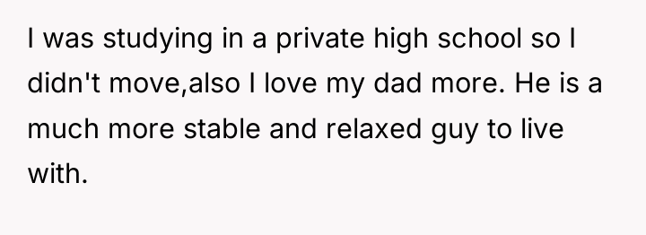 I was studying in a private high school so I...