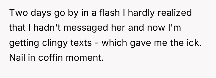 Two days go by in a flash I hardly realized...