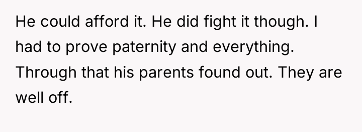 He could afford it. He did fight it though. I...