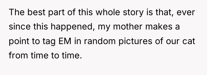 The best part of this whole story is that, ever...