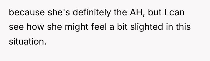 because she's definitely the AH, but I can see how...