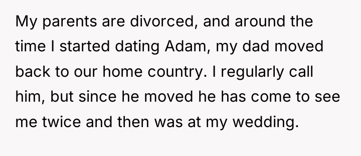 My parents are divorced, and around the time I started...