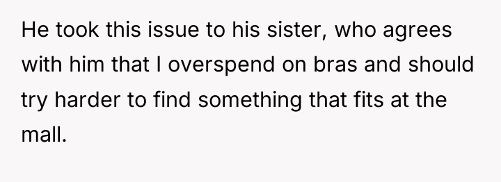 He took this issue to his sister, who agrees with...