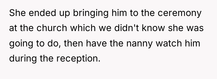 She ended up bringing him to the ceremony at the...