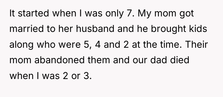 It started when I was only 7. My mom got...