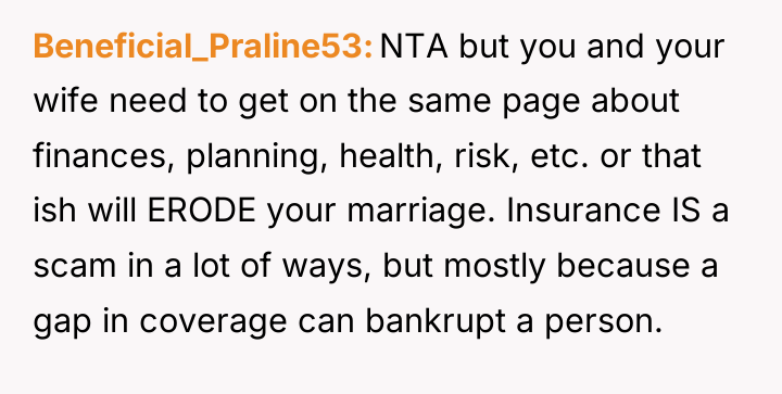 Beneficial_Praline53 NTA but you and your wife need to get...