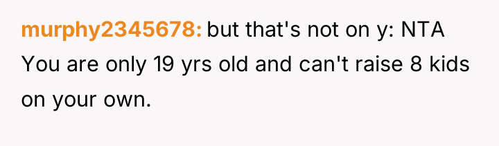 murphy2345678 but that's not on y: NTA You are only...