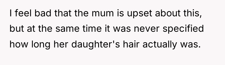 I feel bad that the mum is upset about this,...