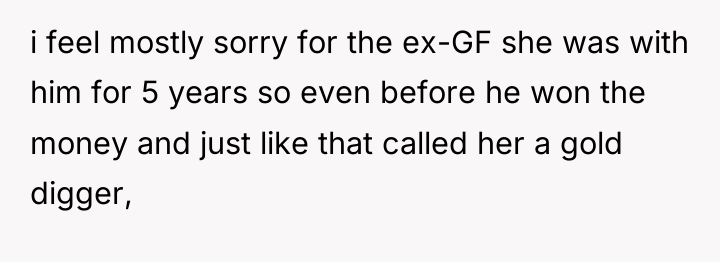 i feel mostly sorry for the ex-GF she was with...
