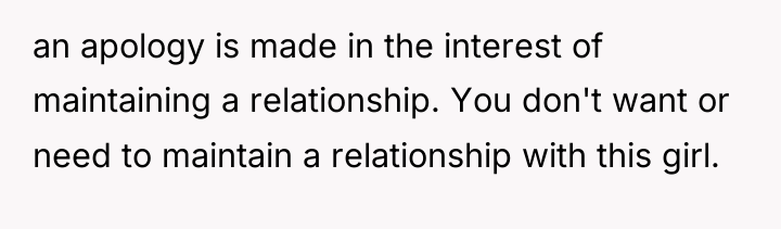 an apology is made in the interest of maintaining a...