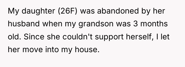 My daughter (26F) was abandoned by her husband when my...