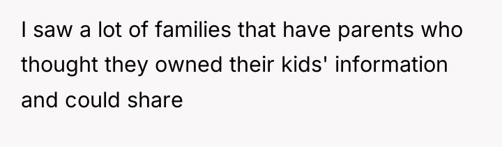 I saw a lot of families that have parents who...