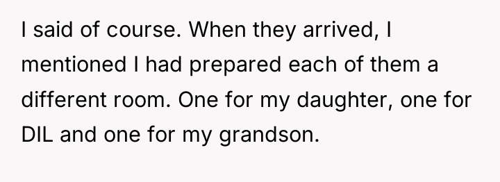 I said of course. When they arrived, I mentioned I...