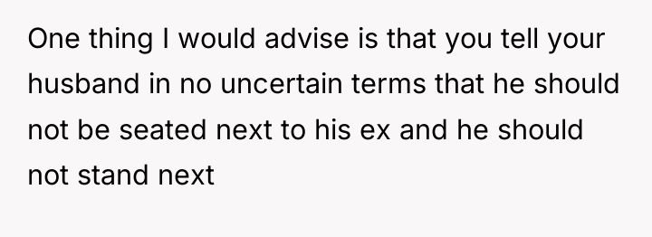 One thing I would advise is that you tell your...