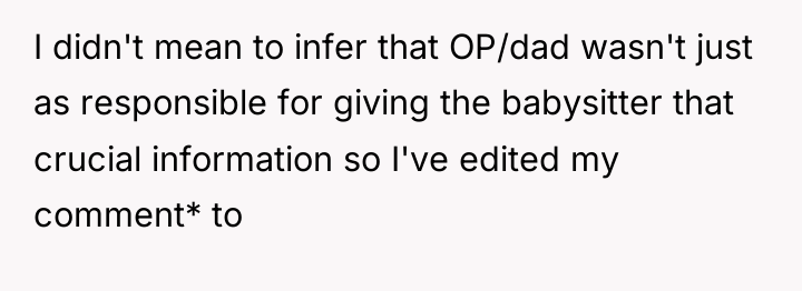 I didn't mean to infer that OP/dad wasn't just as...