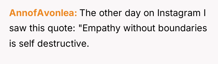 AnnofAvonlea The other day on Instagram I saw this quote:...