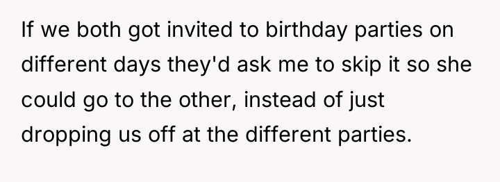 If we both got invited to birthday parties on different...
