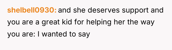 shelbell0930 and she deserves support and you are a great...
