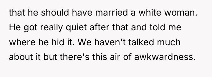 that he should have married a white woman. He got...