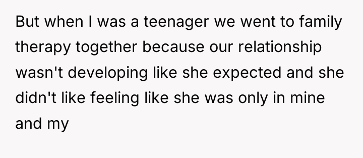 But when I was a teenager we went to family...
