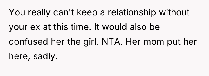 You really can't keep a relationship without your ex at...