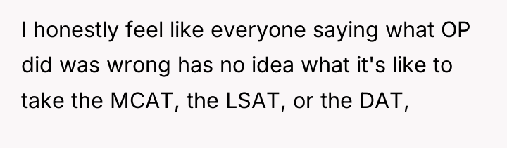 I honestly feel like everyone saying what OP did was...