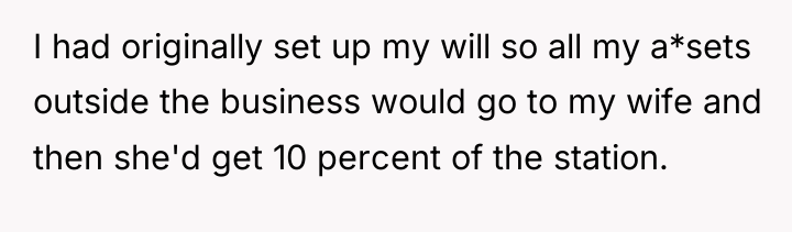 I had originally set up my will so all my...